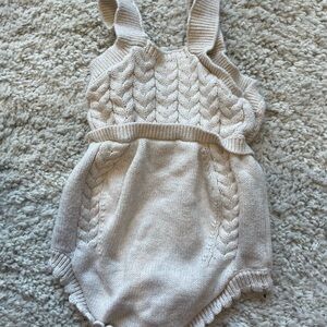 Cat & Jack Cream Knit Baby Outfit